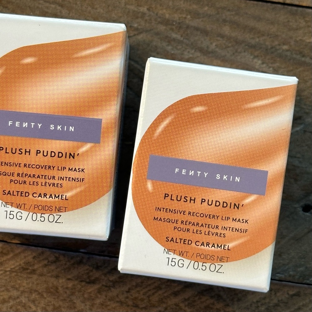 2 NEW: FENTY BEAUTY Plush Puddin' Intensive Recovery Lip Mask | Salted Caramel